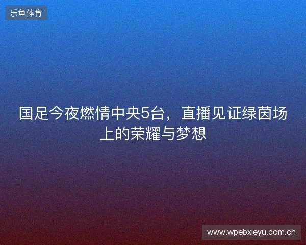 国足今夜燃情中央5台，直播见证绿茵场上的荣耀与梦想