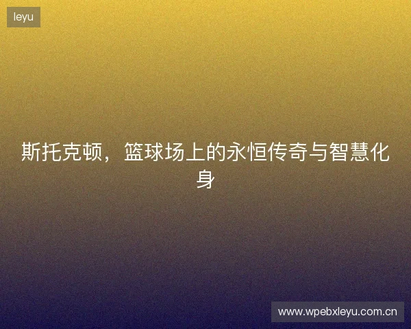 斯托克顿，篮球场上的永恒传奇与智慧化身